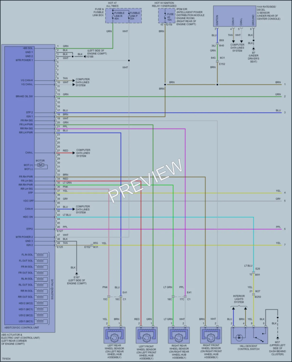 2022 Nissan Frontier Anti Lock Brakes wiring diagram preview