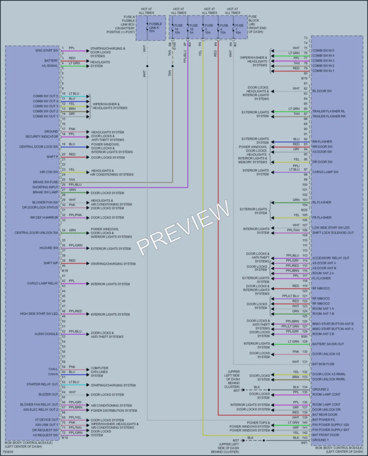 2022 Nissan Frontier Body Control Modules wiring diagram preview