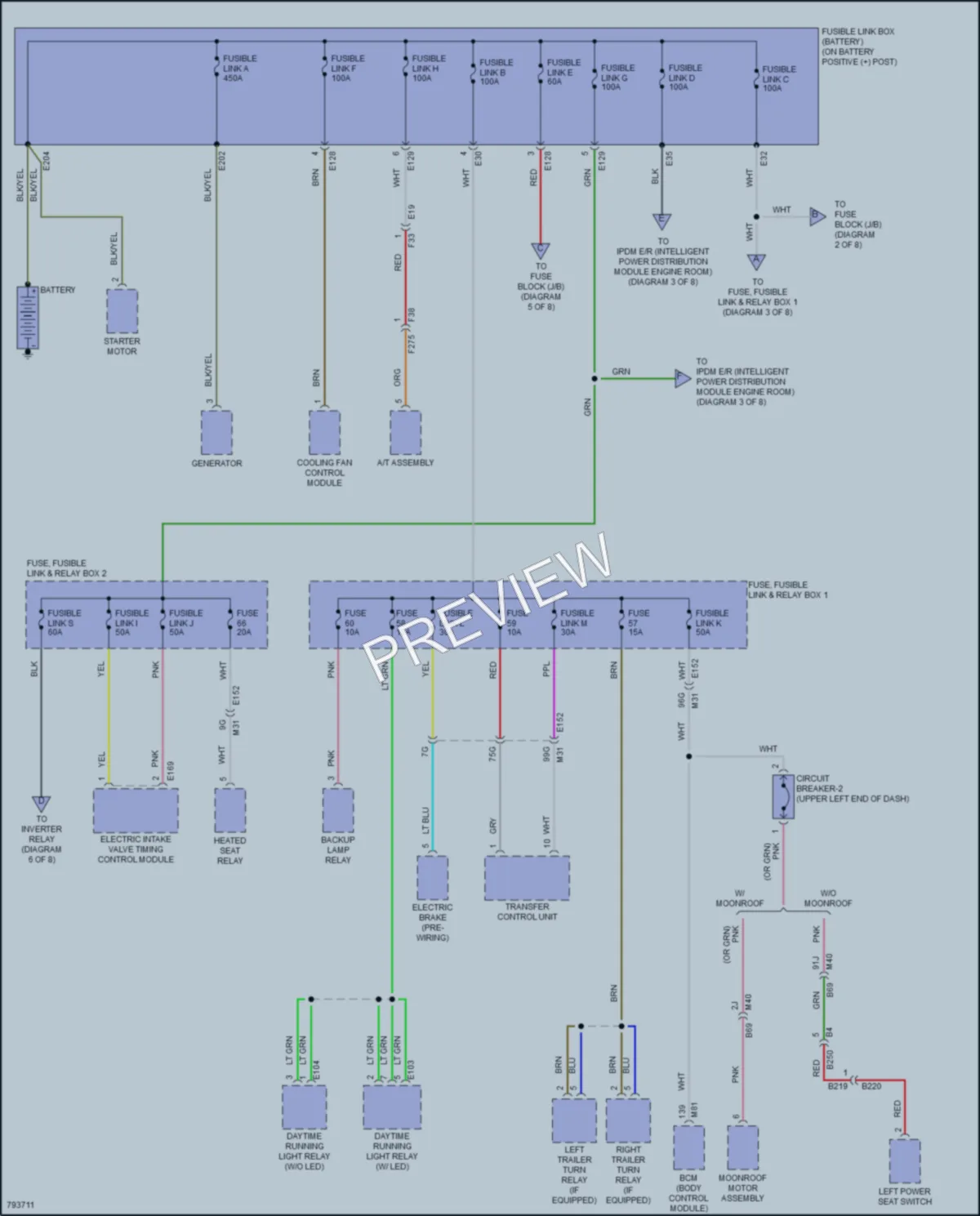 2022 Nissan Frontier Power Distribution wiring diagram preview