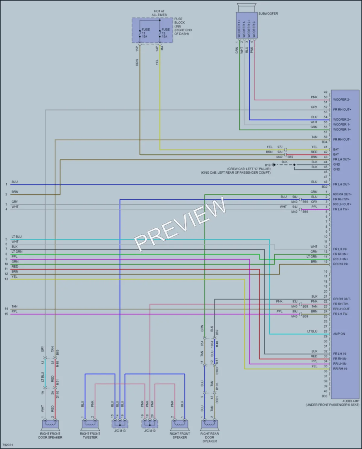 2022 Nissan Frontier Radio wiring diagram preview