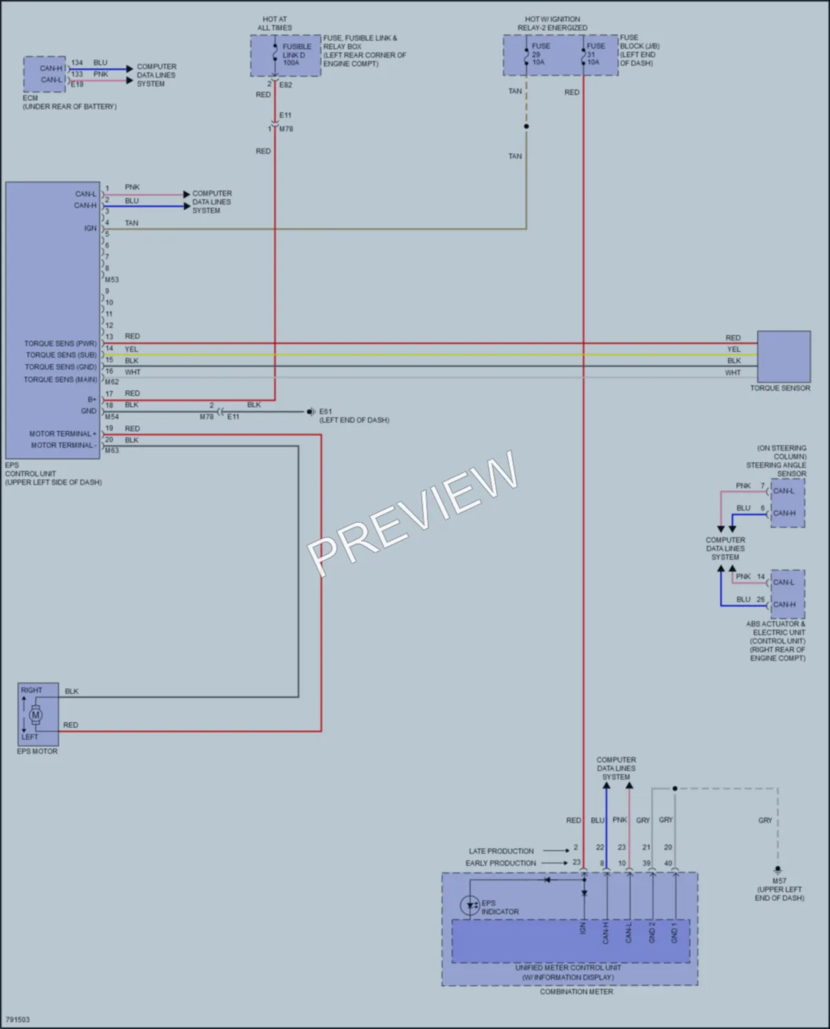 2022 Nissan Kicks Electronic Power Steering wiring diagram preview