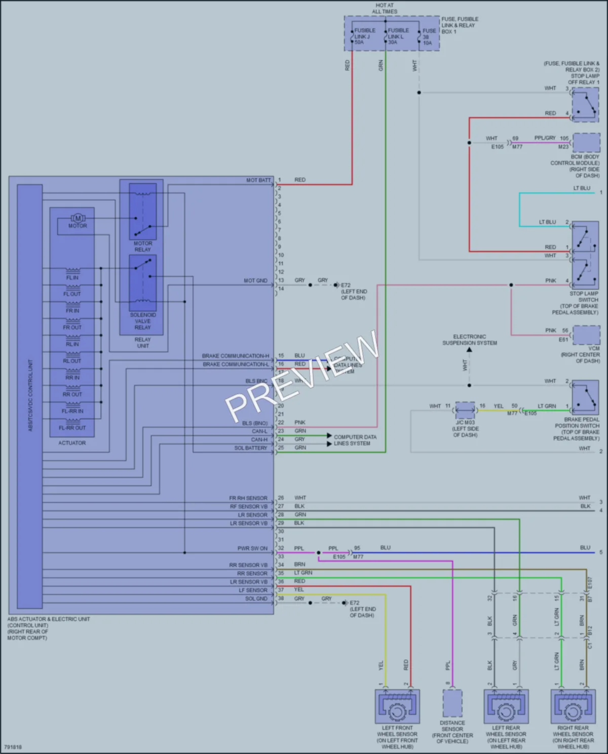 2022 Nissan LEAF Anti Lock Brakes wiring diagram preview