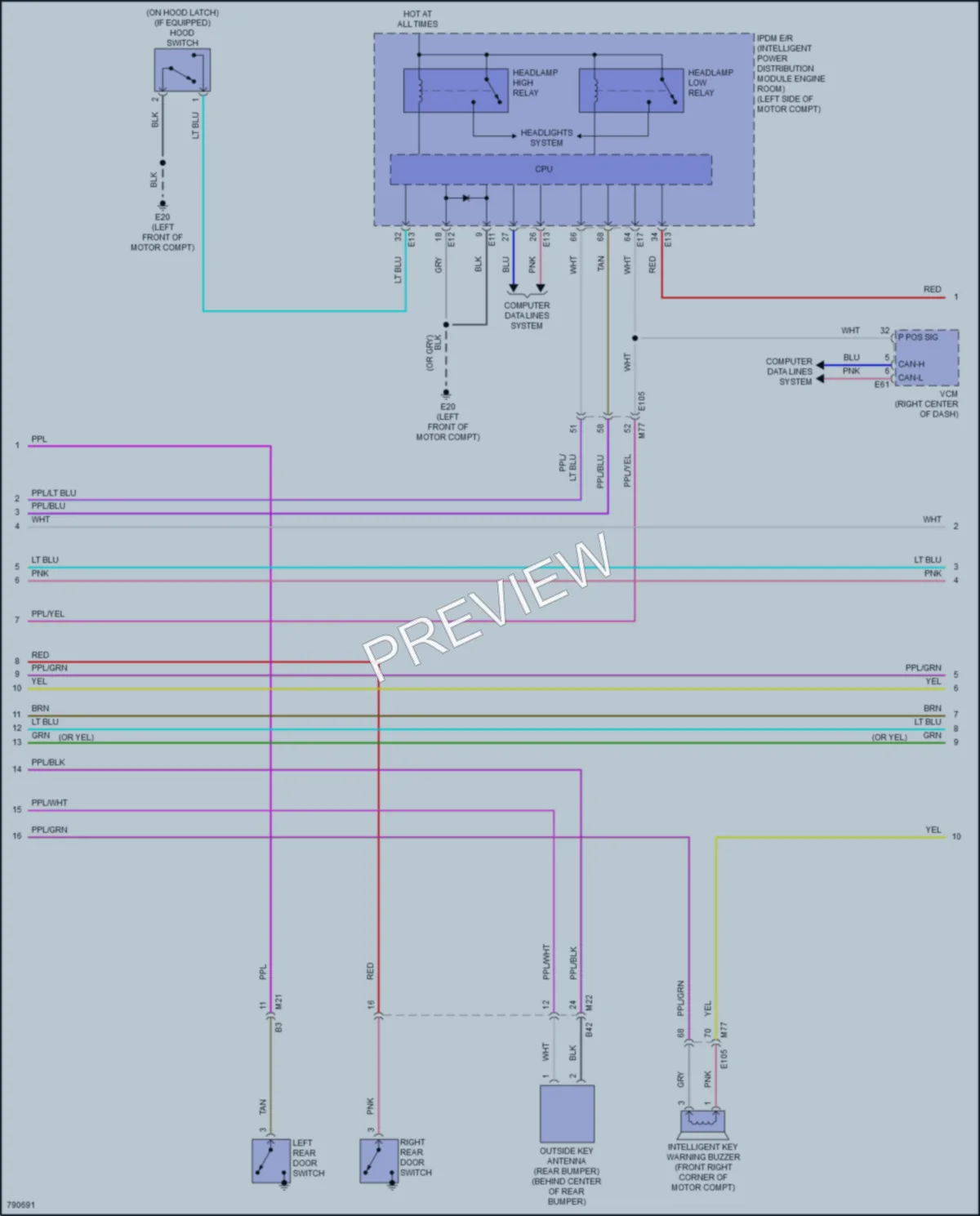 2022 Nissan LEAF Anti Theft wiring diagram preview