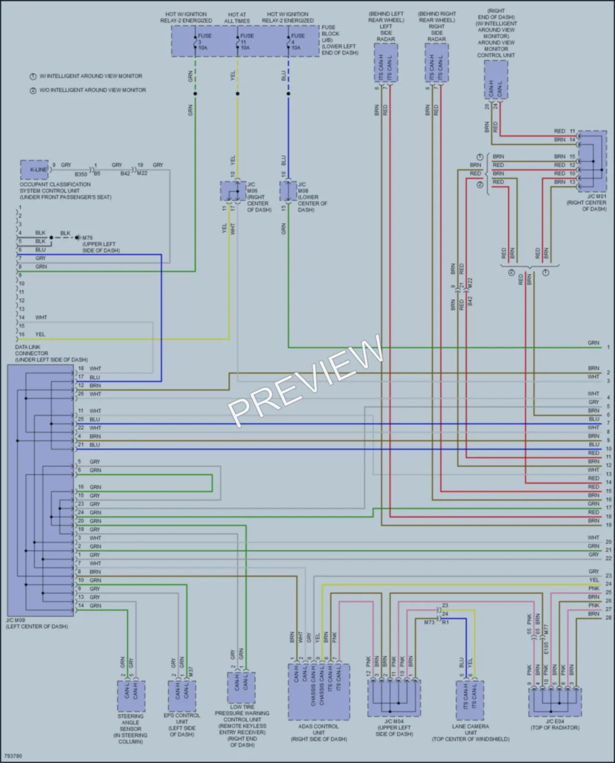 2022 Nissan LEAF Computer Data Lines wiring diagram preview