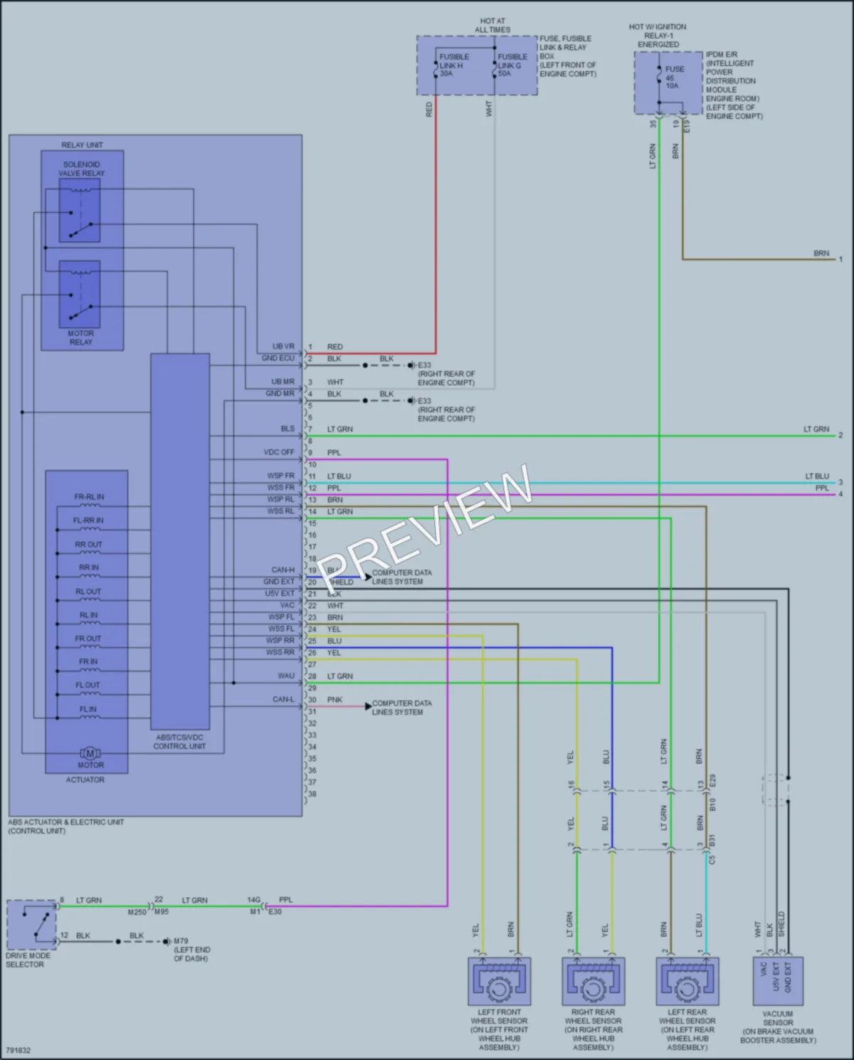2022 Nissan Maxima Anti Lock Brakes wiring diagram preview