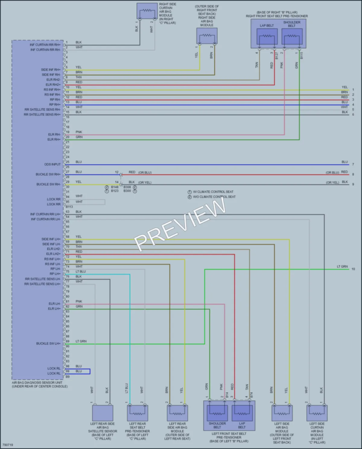 2022 Nissan Maxima Supplemental Restraints wiring diagram preview