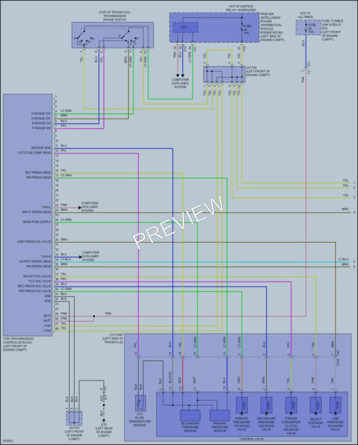 2022 Nissan Maxima Transmission wiring diagram preview