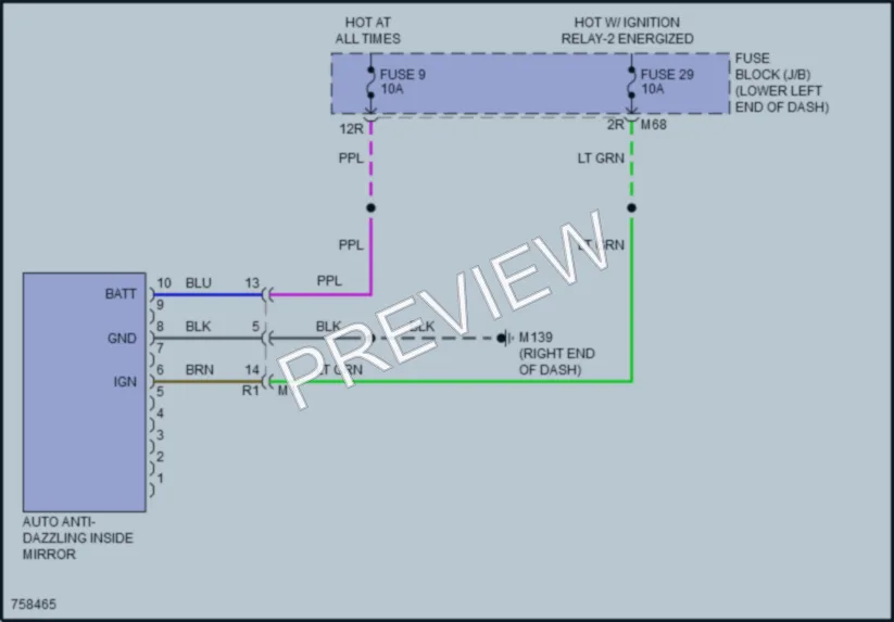 2022 Nissan Murano Power Mirrors wiring diagram preview