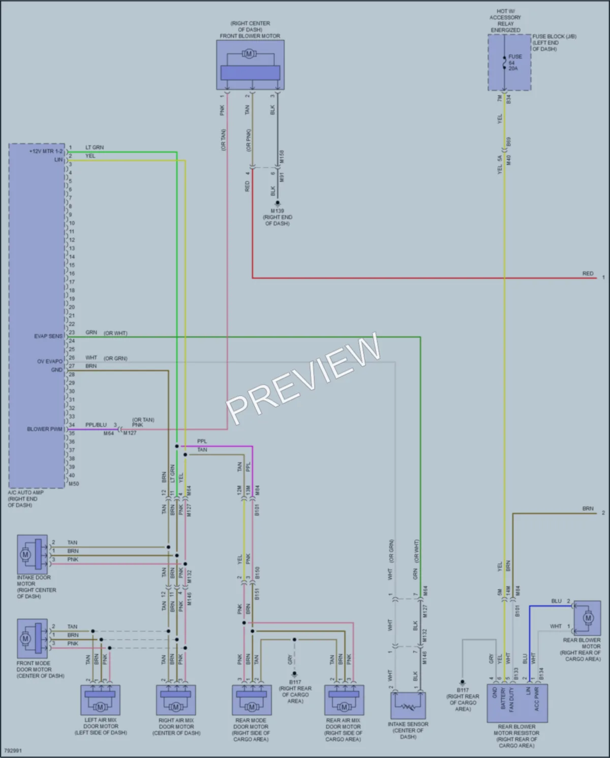 2022 Nissan Pathfinder Air Conditioning wiring diagram preview