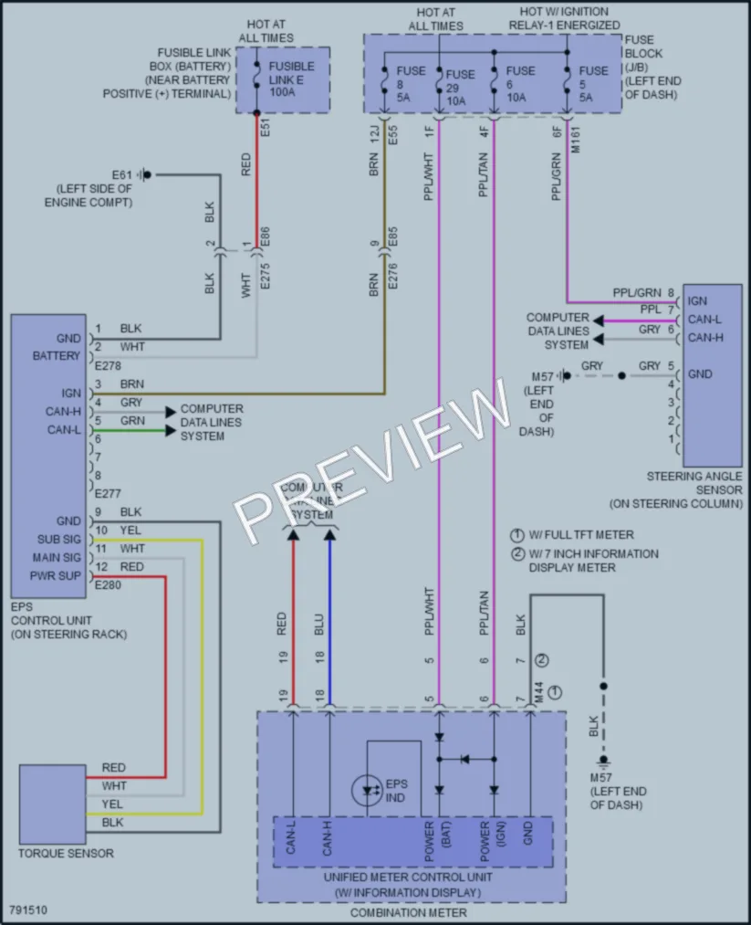 2022 Nissan Pathfinder Electronic Power Steering wiring diagram preview