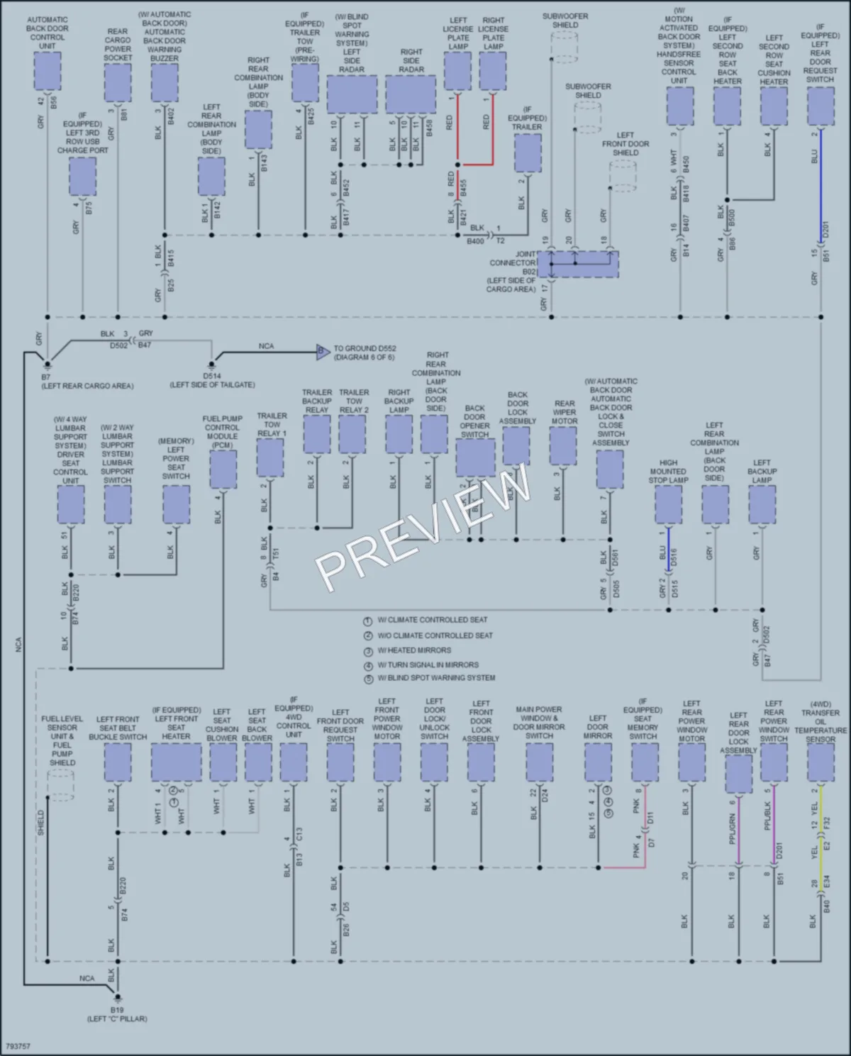 2022 Nissan Pathfinder Ground Distribution wiring diagram preview