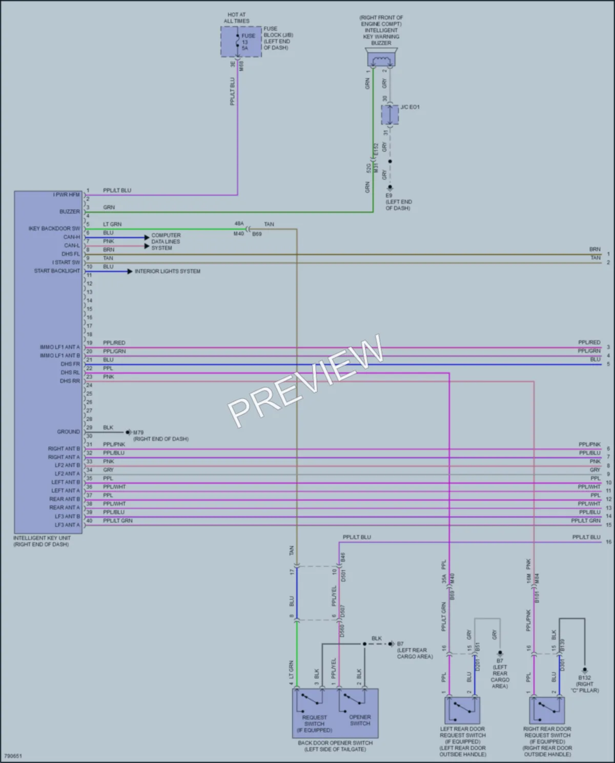 2022 Nissan Pathfinder Power Door Locks wiring diagram preview