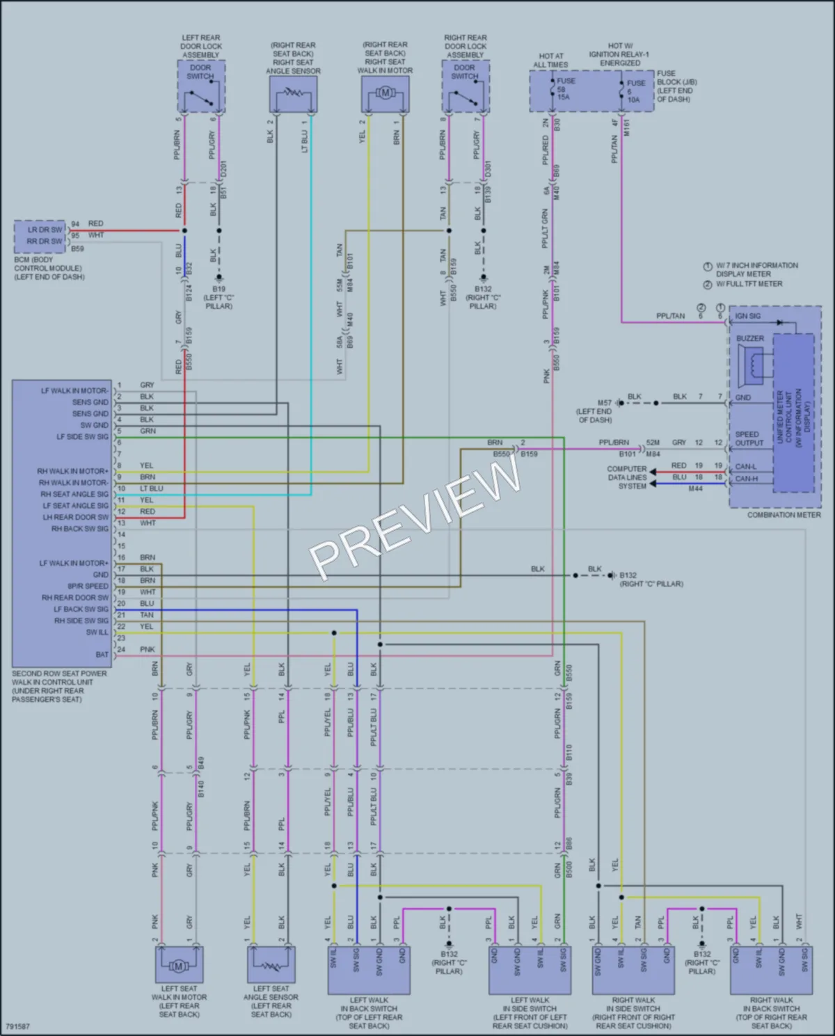 2022 Nissan Pathfinder Power Seats wiring diagram preview