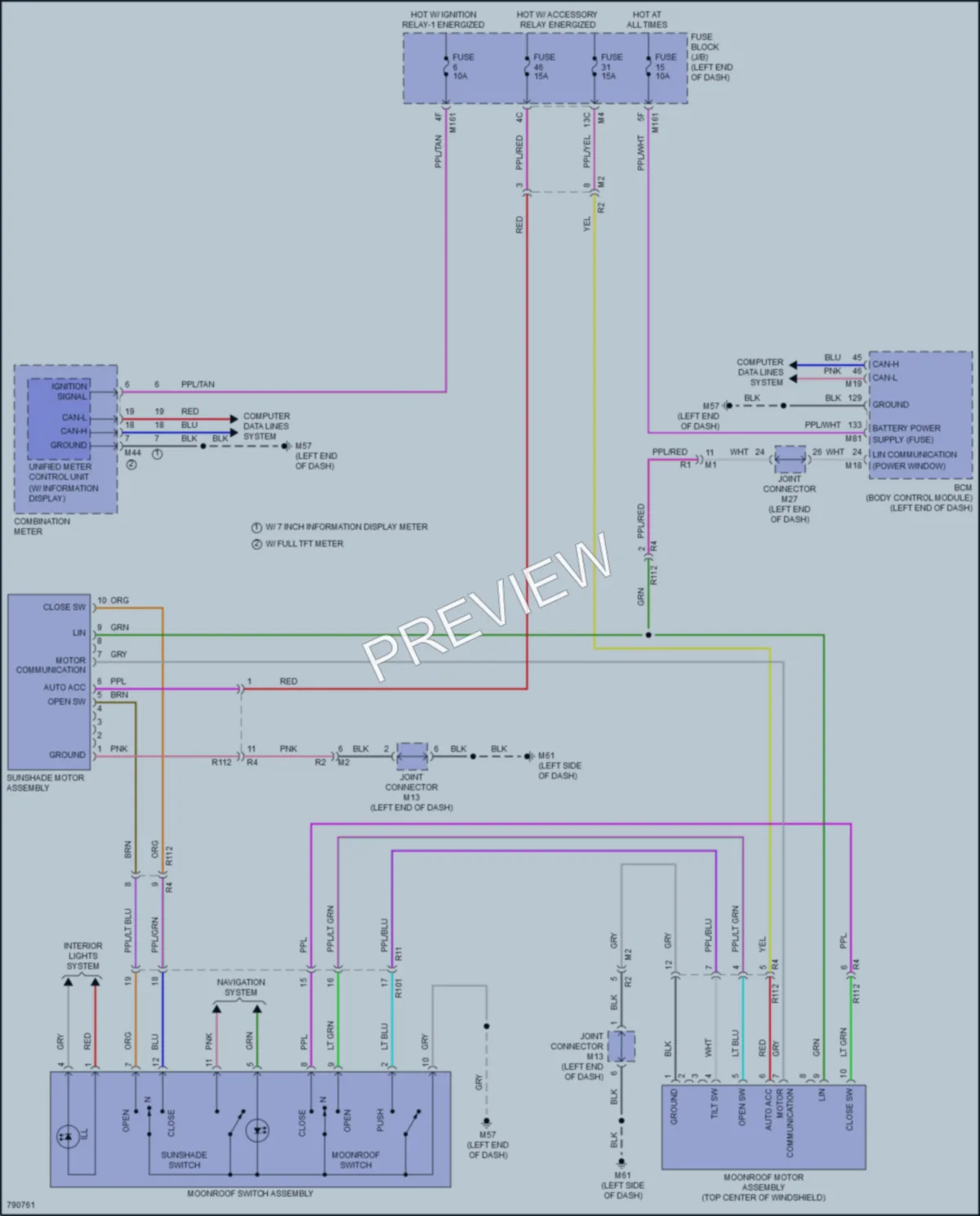 2022 Nissan Pathfinder Power Top Sunroof wiring diagram preview