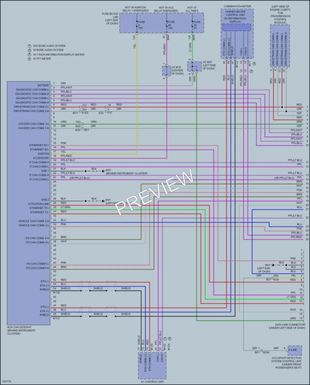 2022 Nissan Rogue Computer Data Lines wiring diagram preview