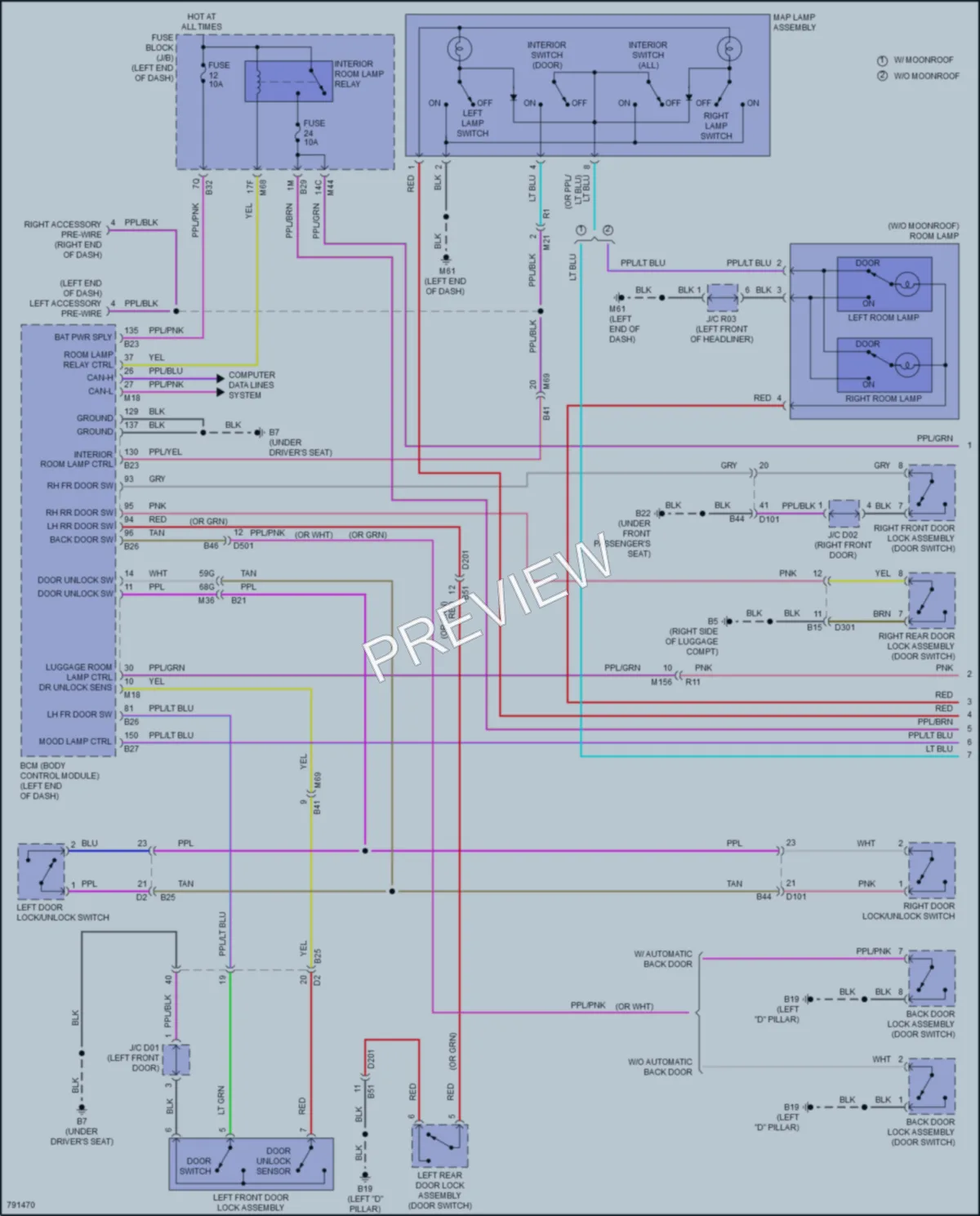 2022 Nissan Rogue Interior Lights wiring diagram preview