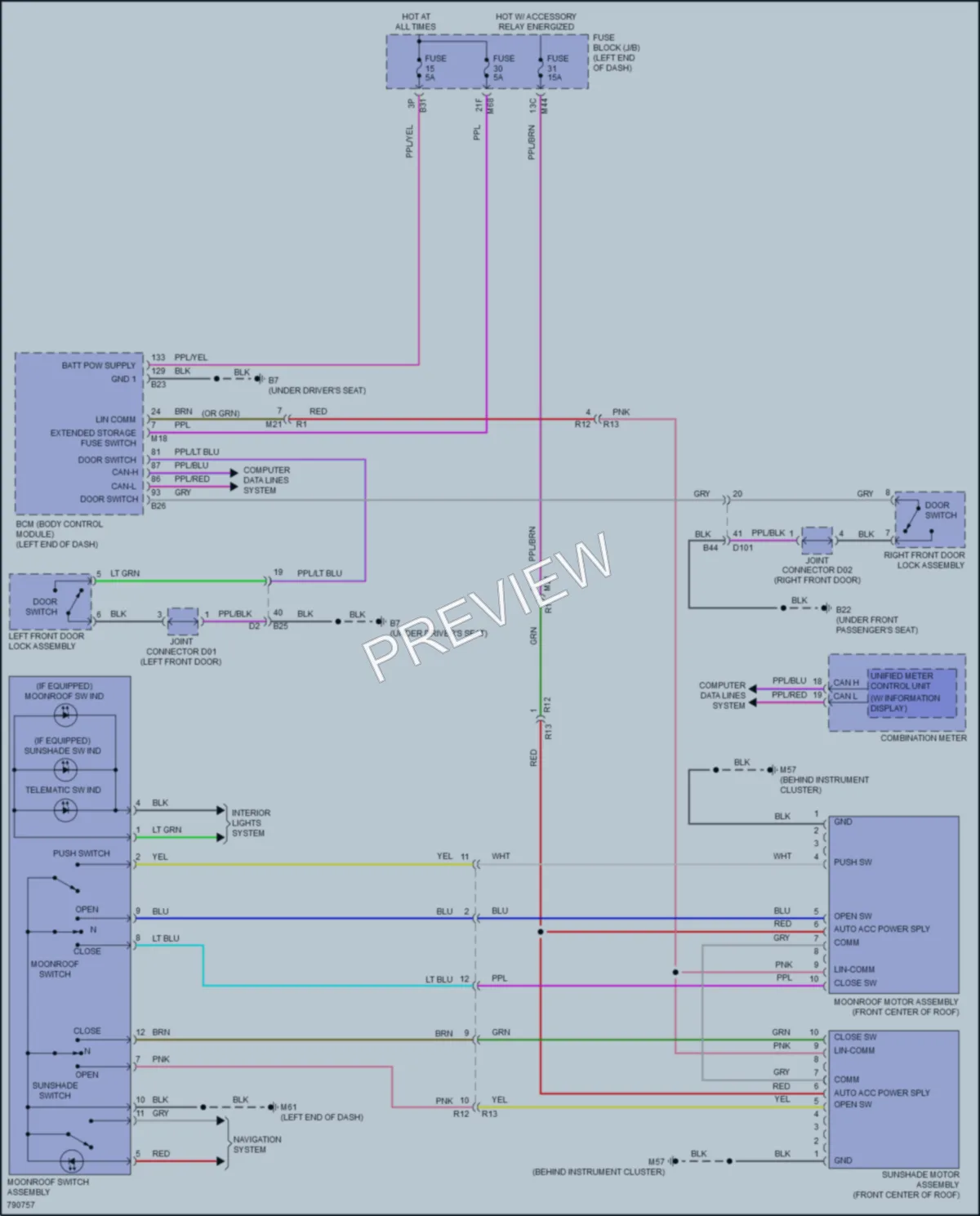 2022 Nissan Rogue Power Top Sunroof wiring diagram preview