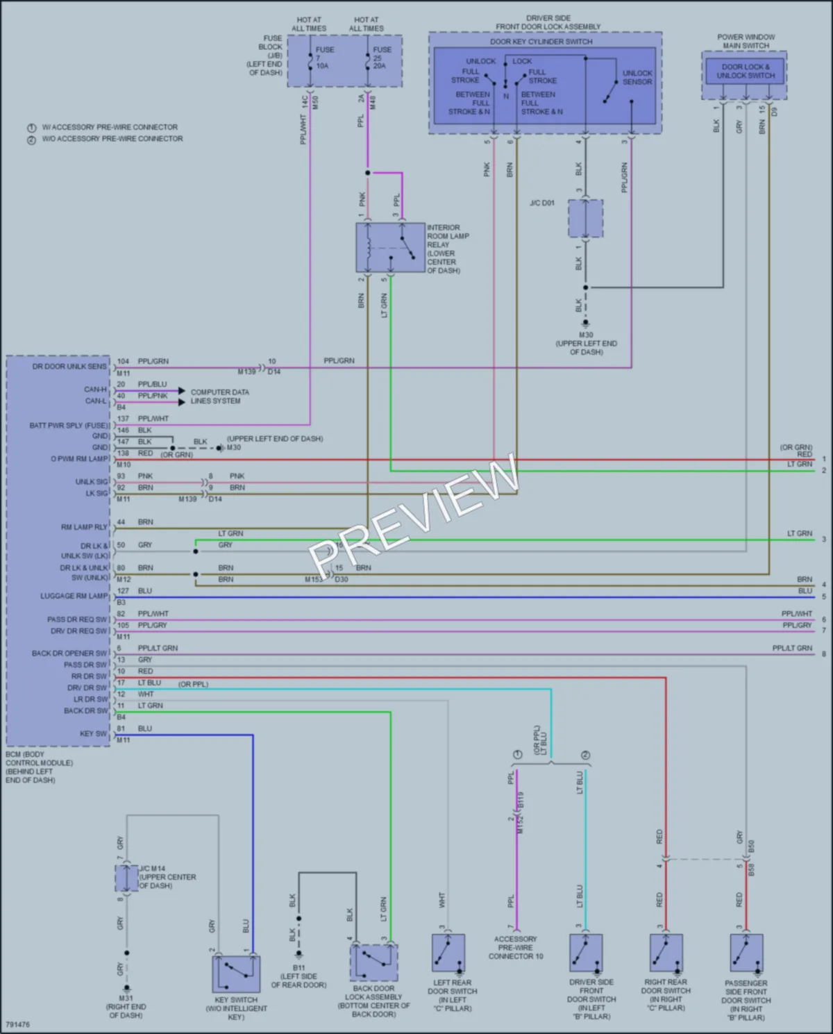 2022 Nissan RogueSport Interior Lights wiring diagram preview