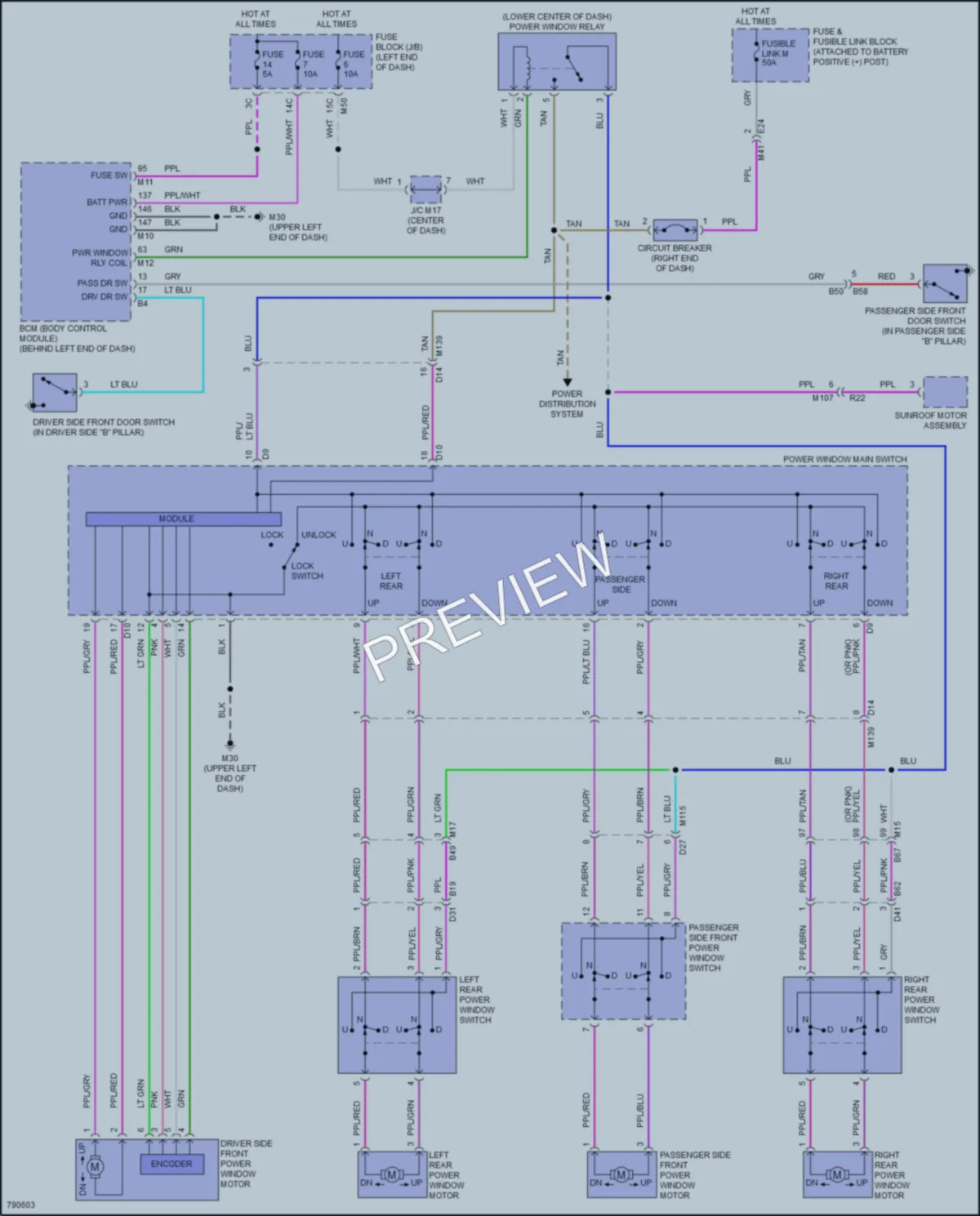 2022 Nissan RogueSport Power Windows wiring diagram preview