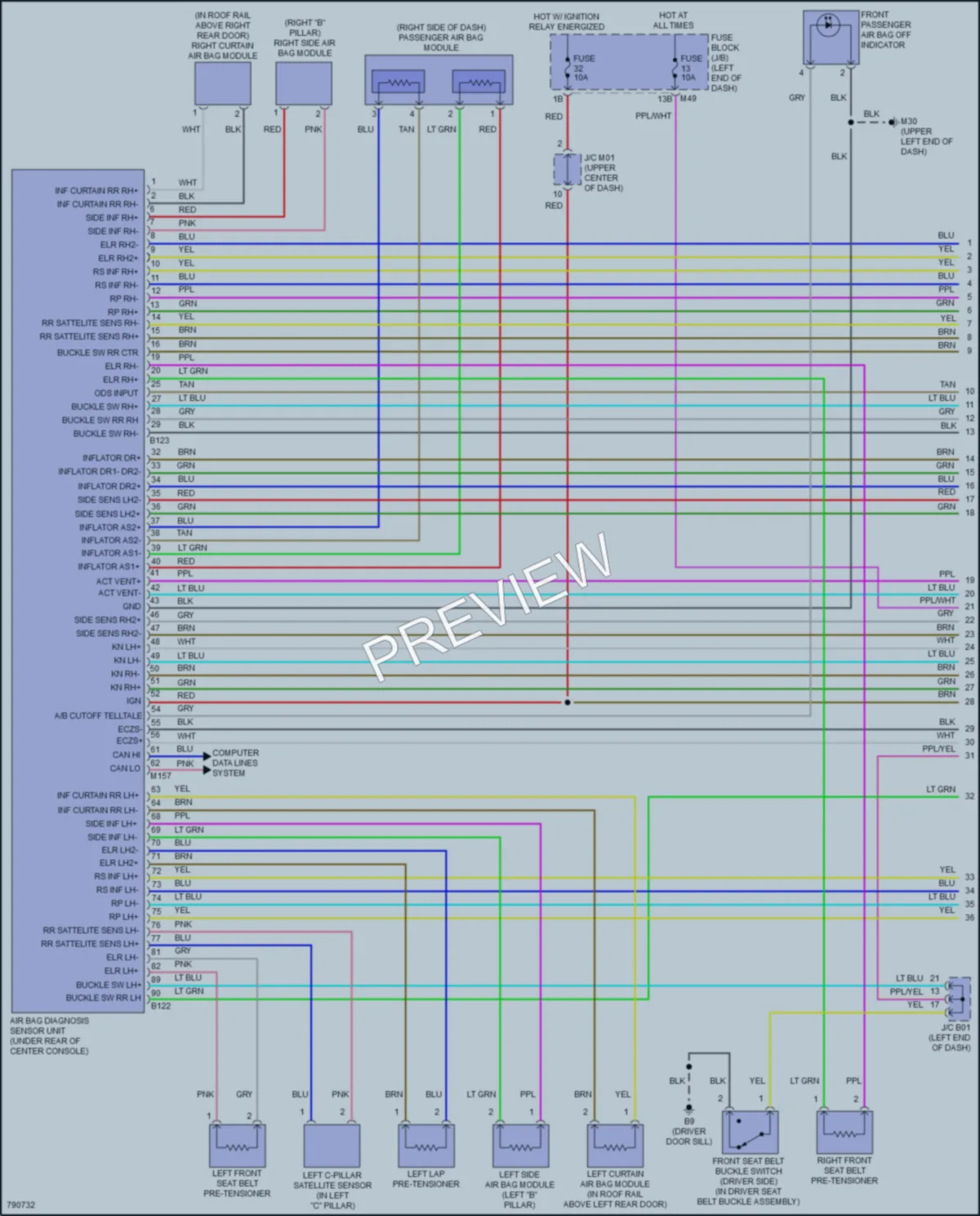 2022 Nissan RogueSport Supplemental Restraints wiring diagram preview