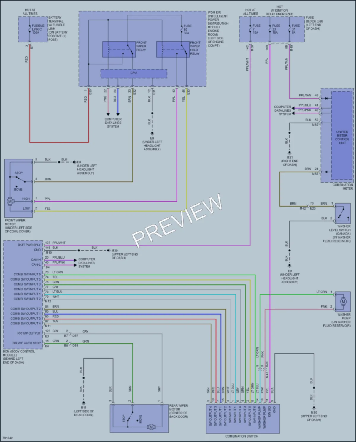 2022 Nissan RogueSport Wiper Washer wiring diagram preview