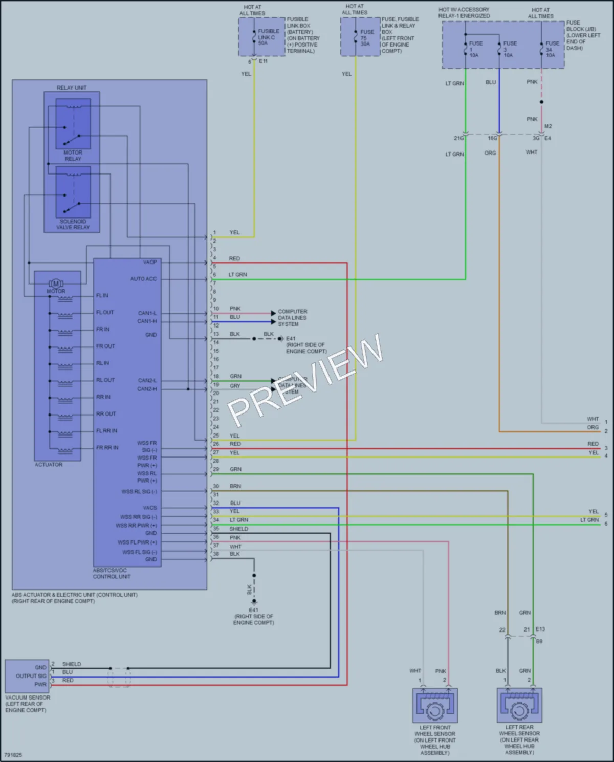 2022 Nissan Sentra Anti Lock Brakes wiring diagram preview