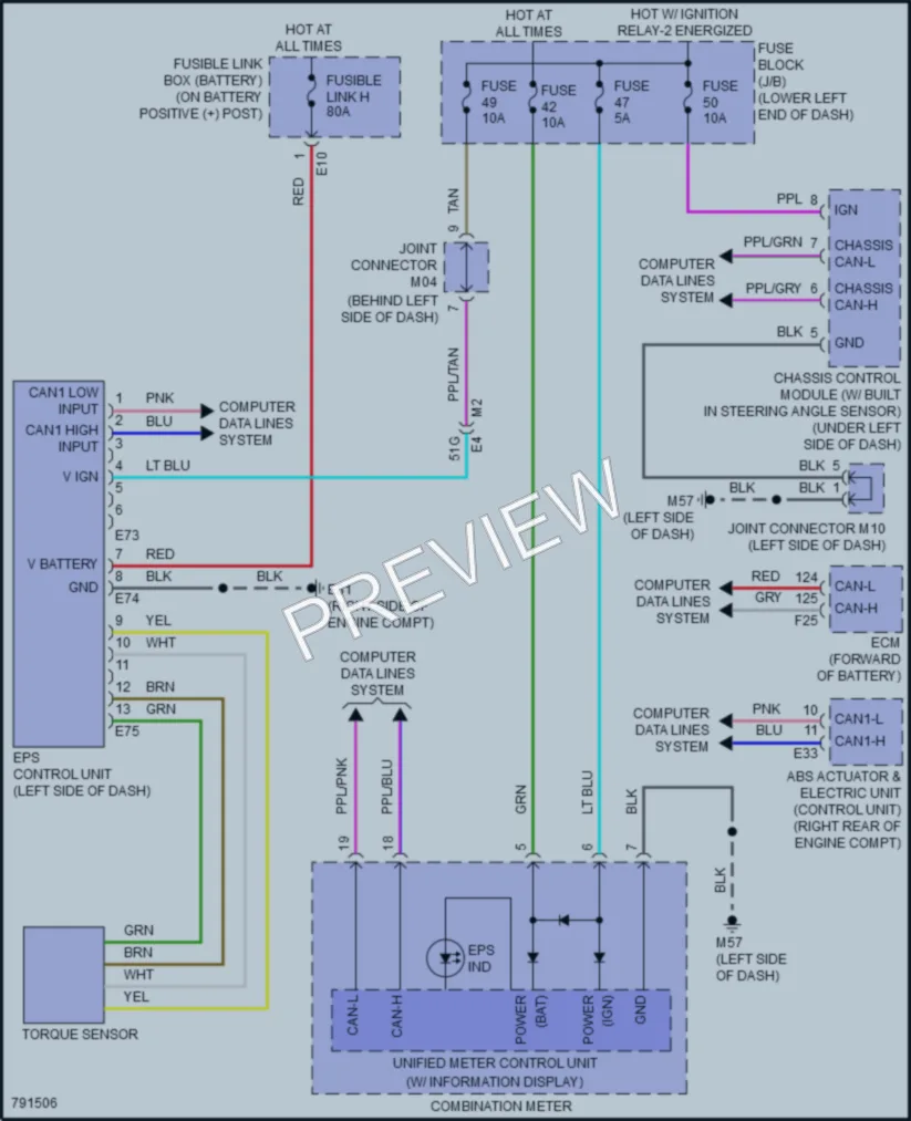 2022 Nissan Sentra Electronic Power Steering wiring diagram preview