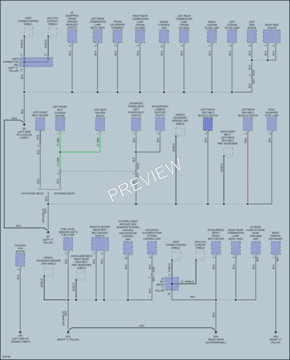 2022 Nissan Sentra Ground Distribution wiring diagram preview