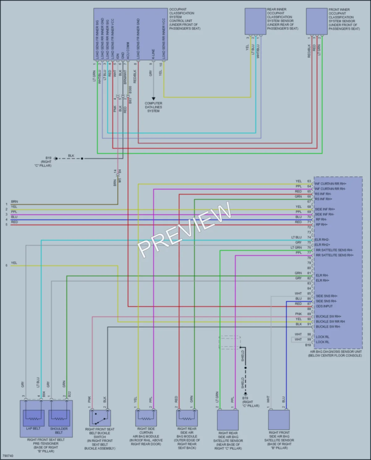 2022 Nissan Sentra Supplemental Restraints wiring diagram preview