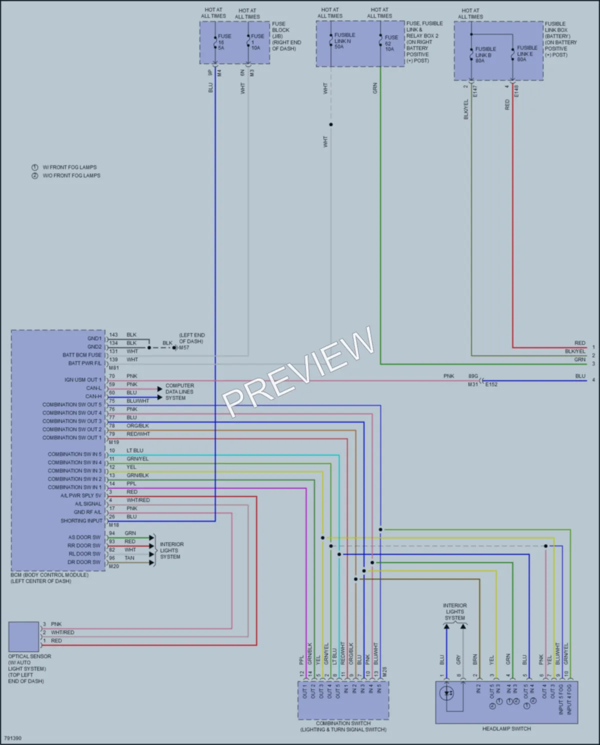 2022 Nissan Titan Headlights wiring diagram preview