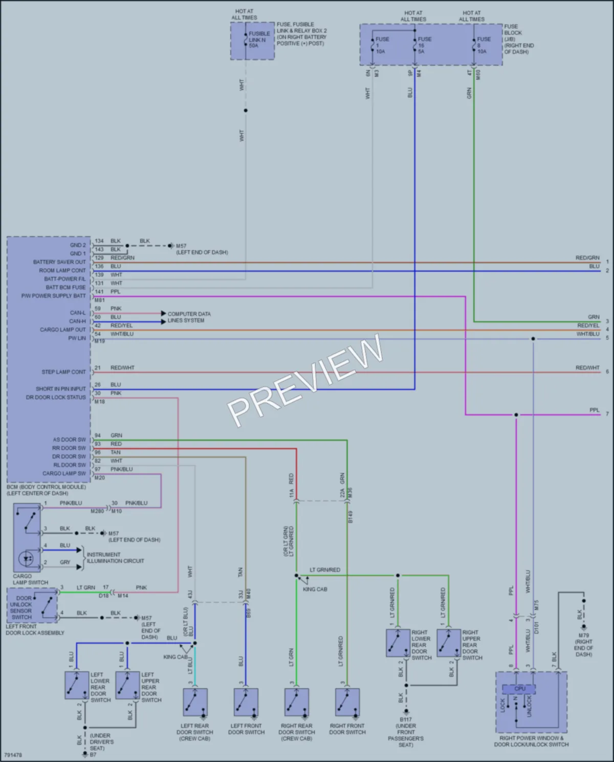 2022 Nissan Titan Interior Lights wiring diagram preview