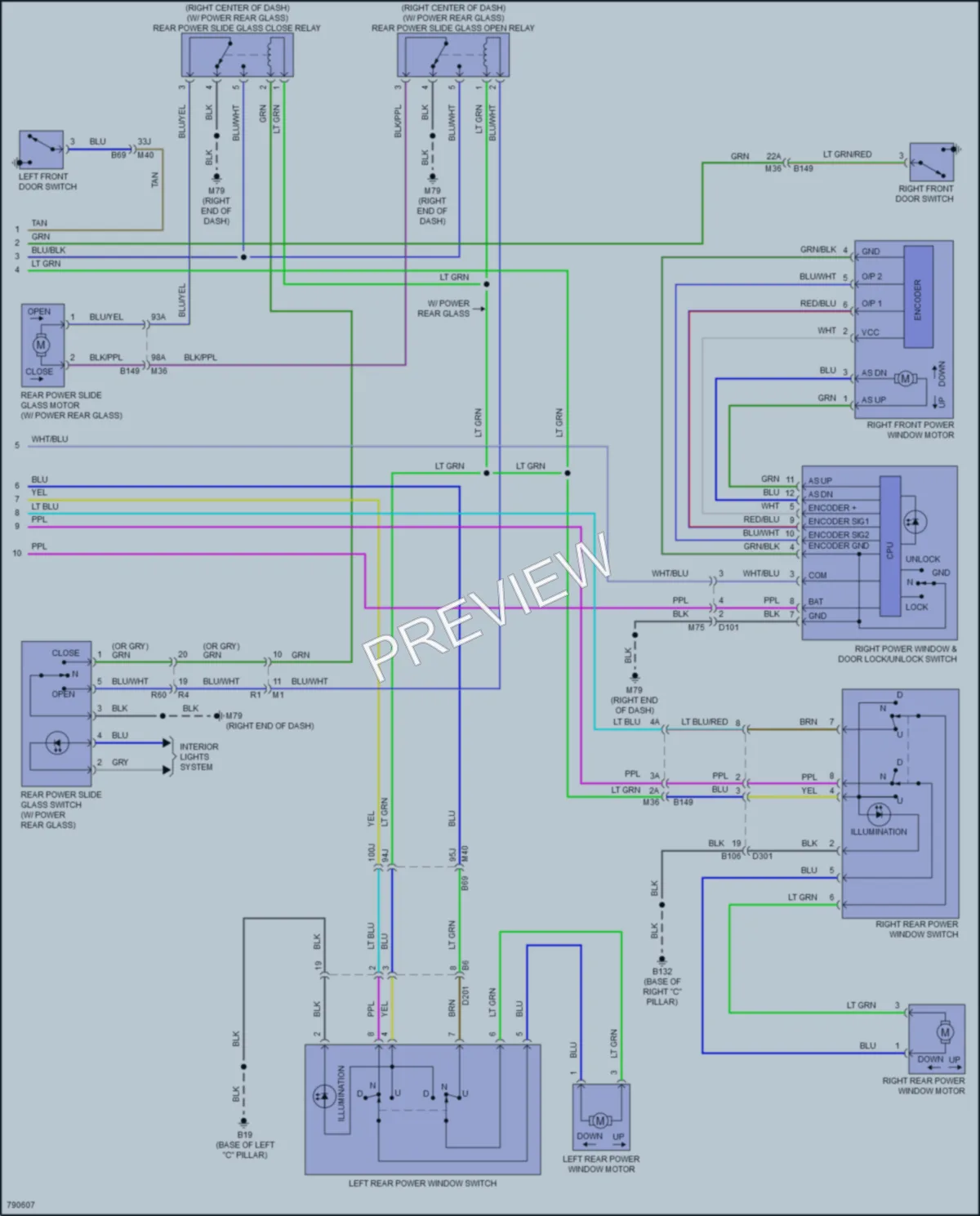 2022 Nissan Titan Power Windows wiring diagram preview