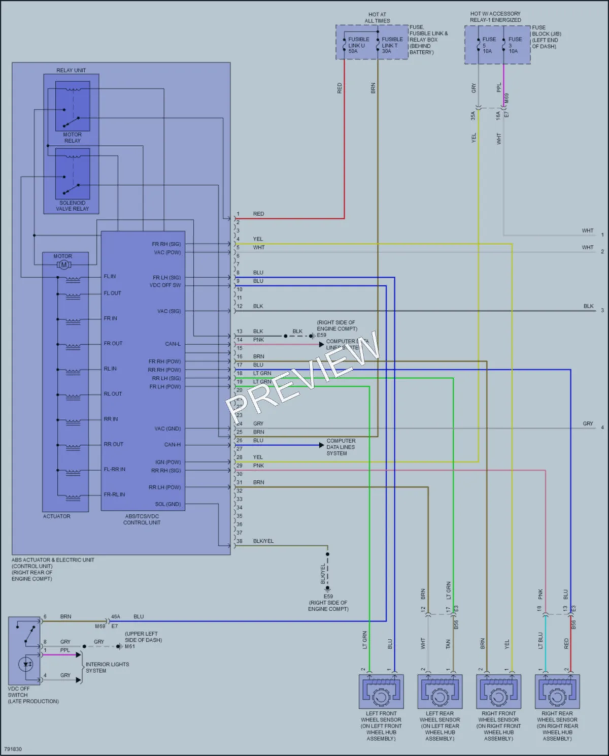 2022 Nissan Versa Anti Lock Brakes wiring diagram preview