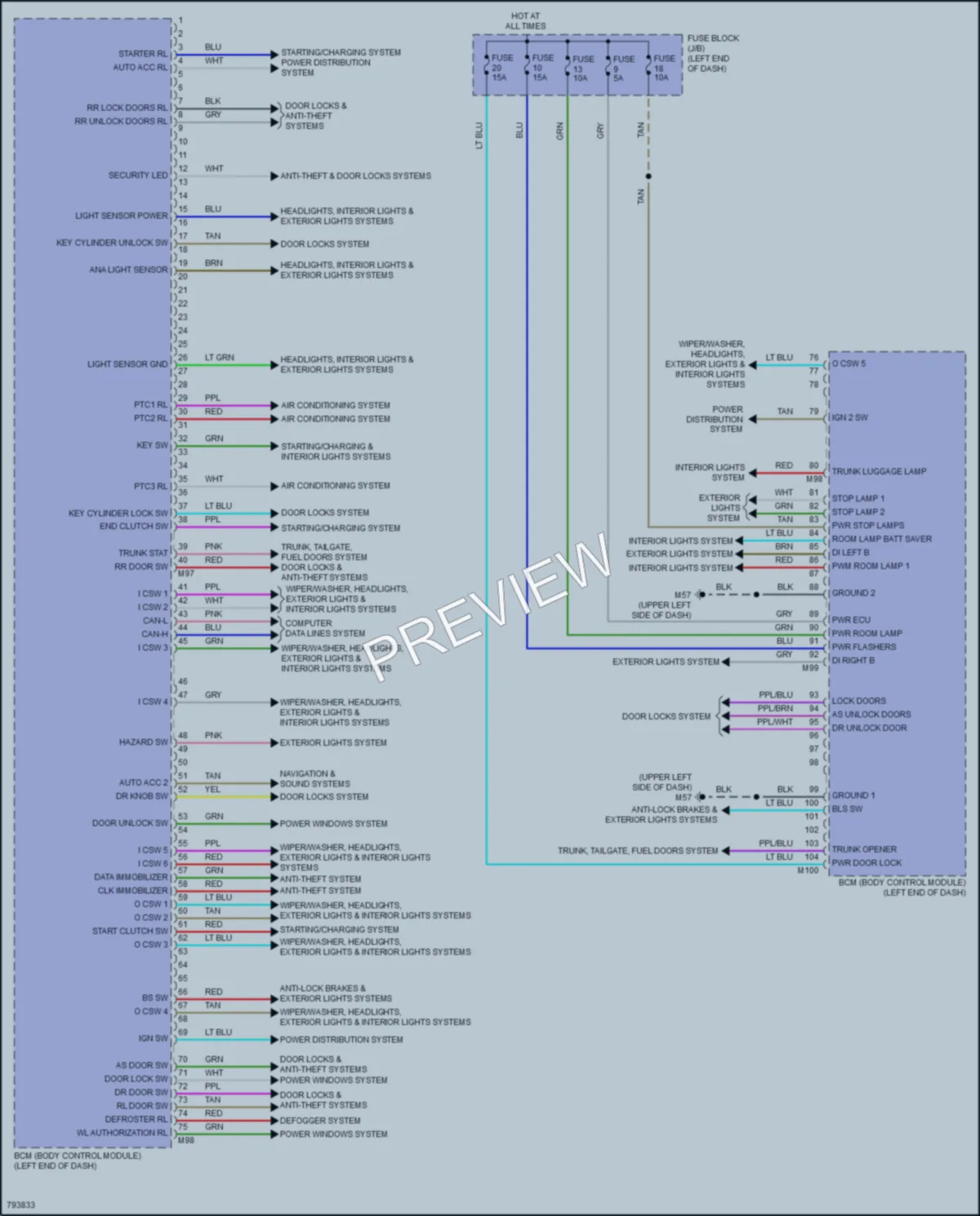 2022 Nissan Versa Body Control Modules wiring diagram preview