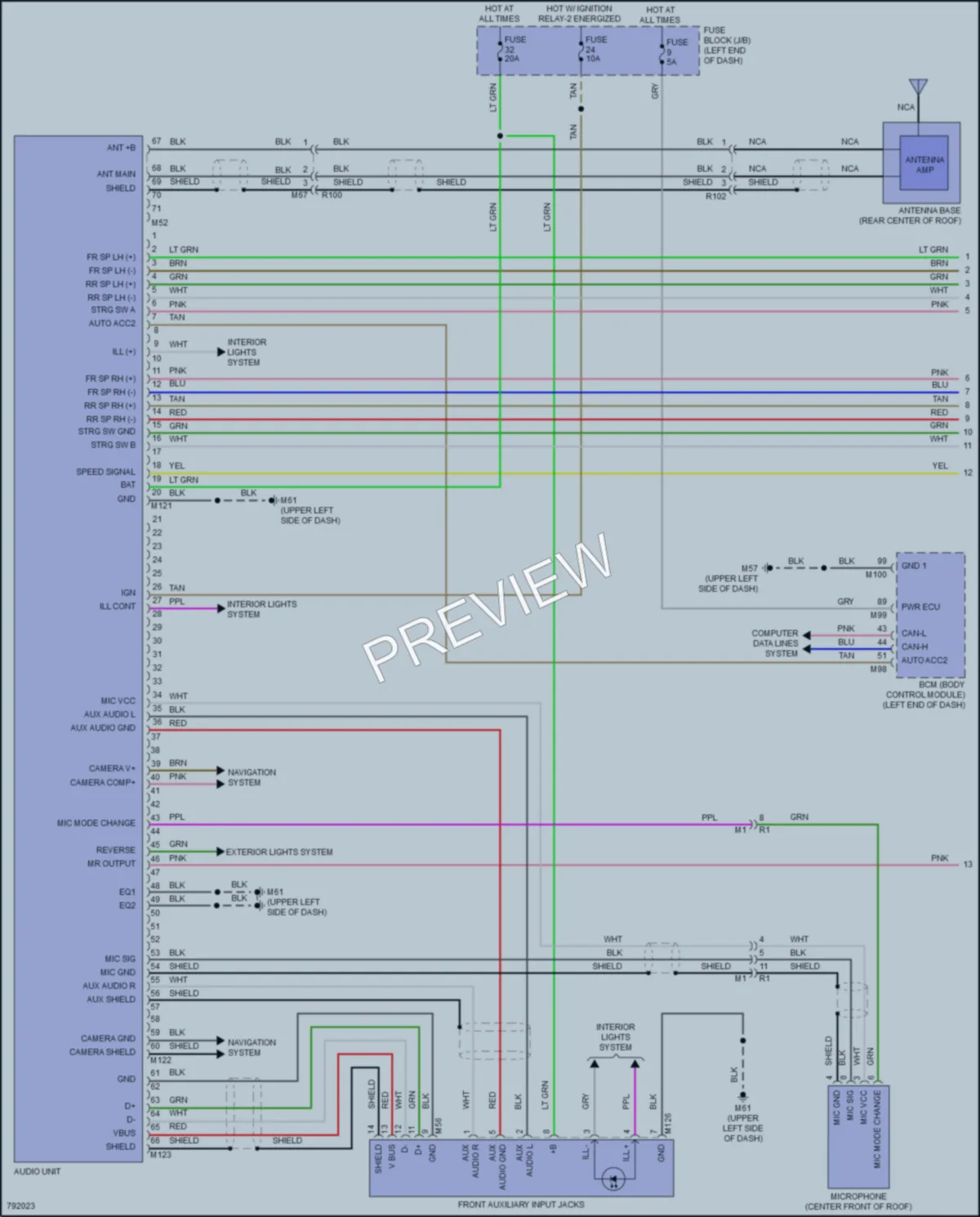 2022 Nissan Versa Radio wiring diagram preview