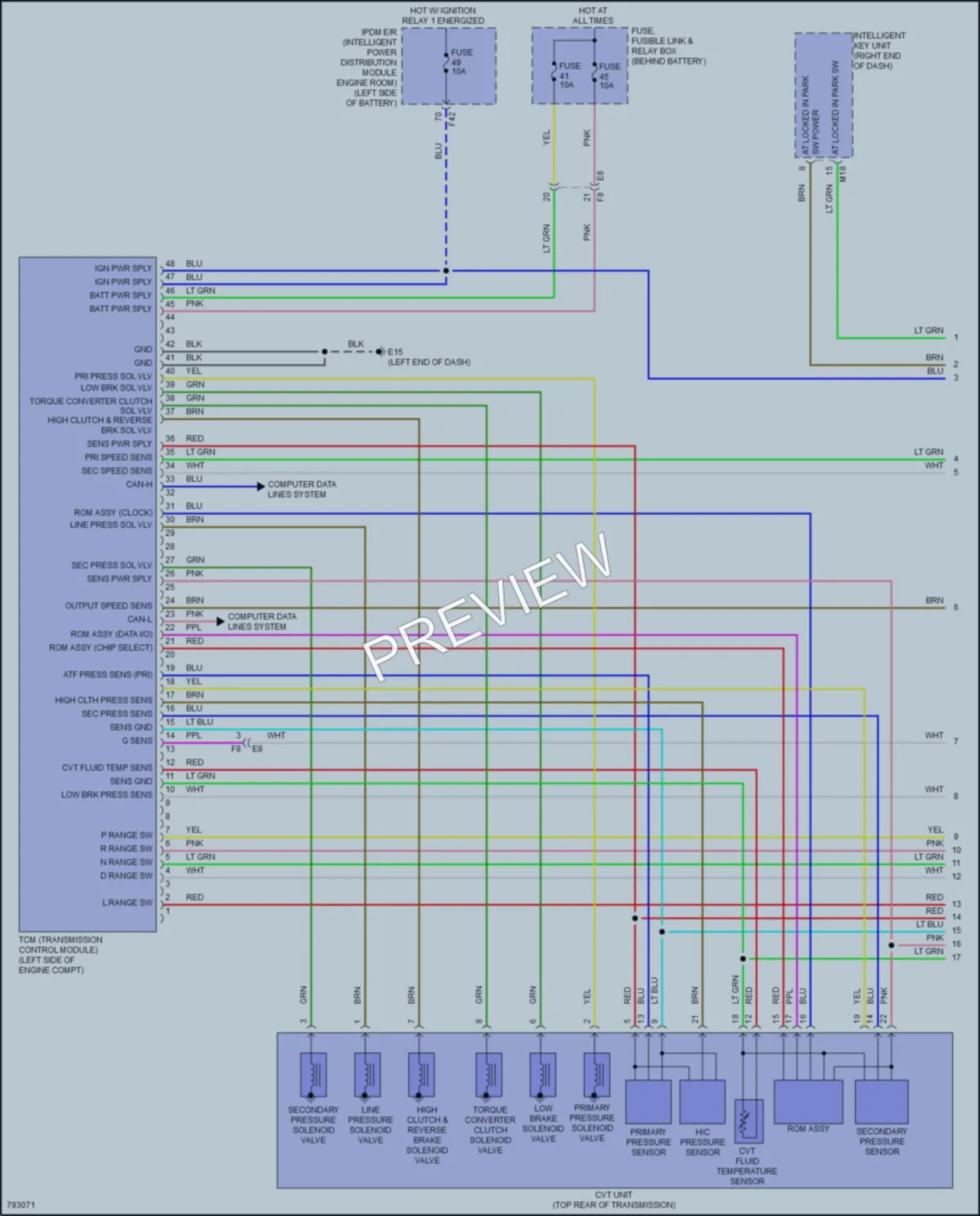 2022 Nissan Versa Transmission wiring diagram preview