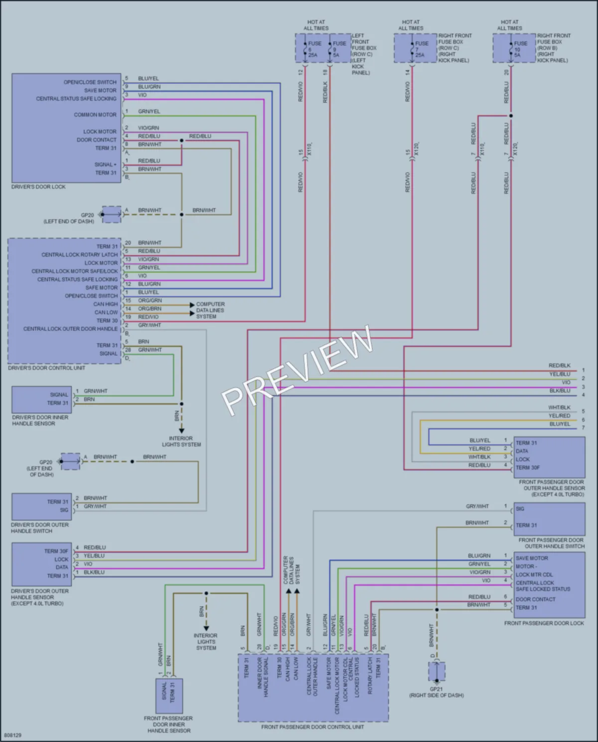 2022 Porsche 718Boxster Anti Theft wiring diagram preview