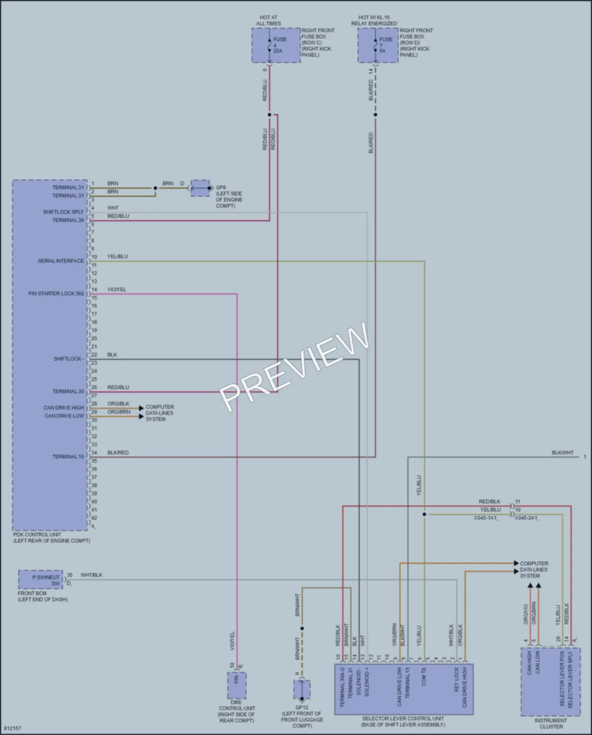 2022 Porsche 718Boxster Transmission wiring diagram preview