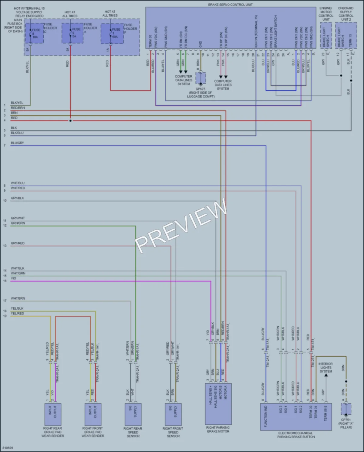 2022 Porsche 911 Anti Lock Brakes wiring diagram preview