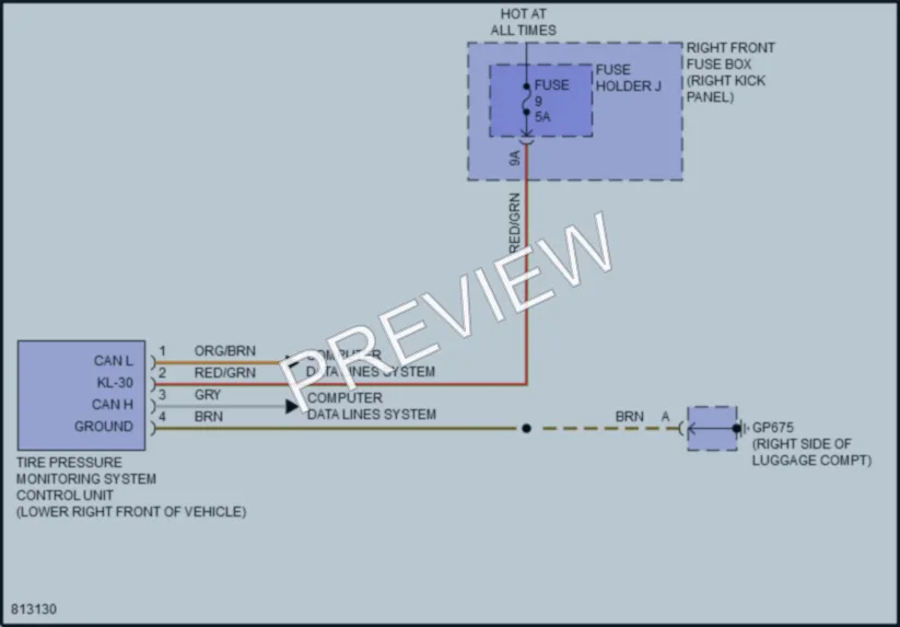 2022 Porsche 911 Warning Systems wiring diagram preview