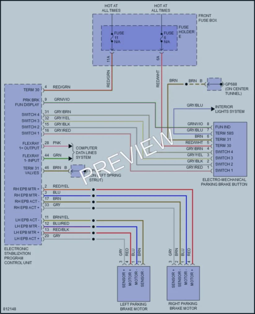 2022 Porsche Cayenne Shift Interlock wiring diagram preview