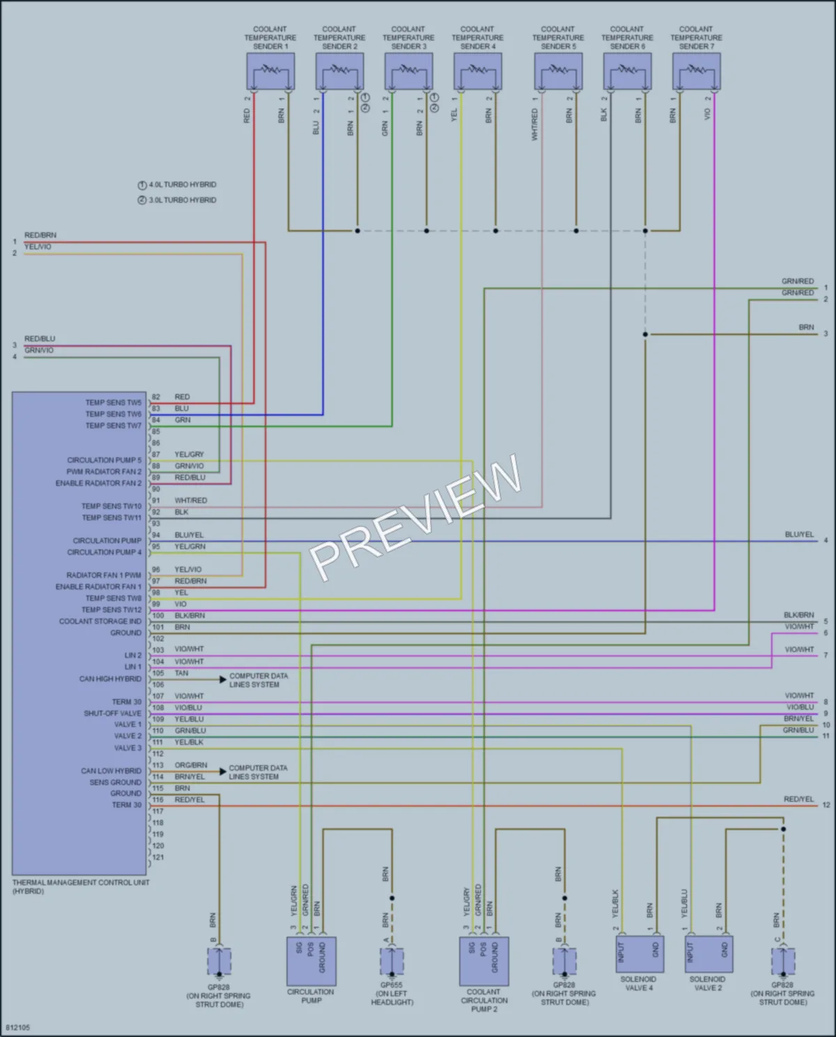 2022 Porsche CayenneCoupeHybrid Air Conditioning wiring diagram preview