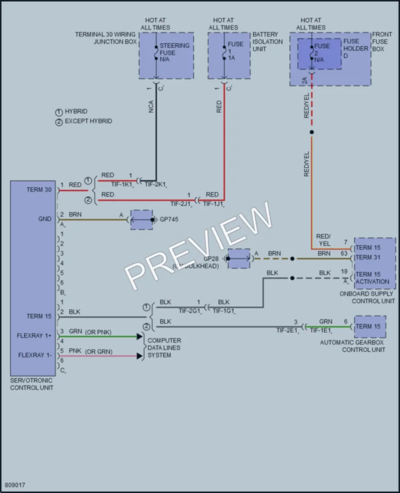 2022 Porsche CayenneHybrid Electronic Power Steering wiring diagram preview