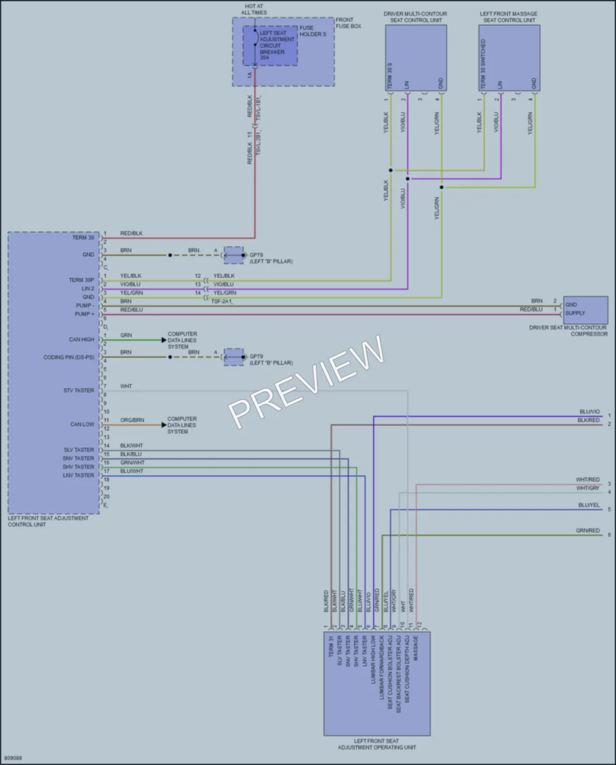 2022 Porsche CayenneHybrid Memory Systems wiring diagram preview