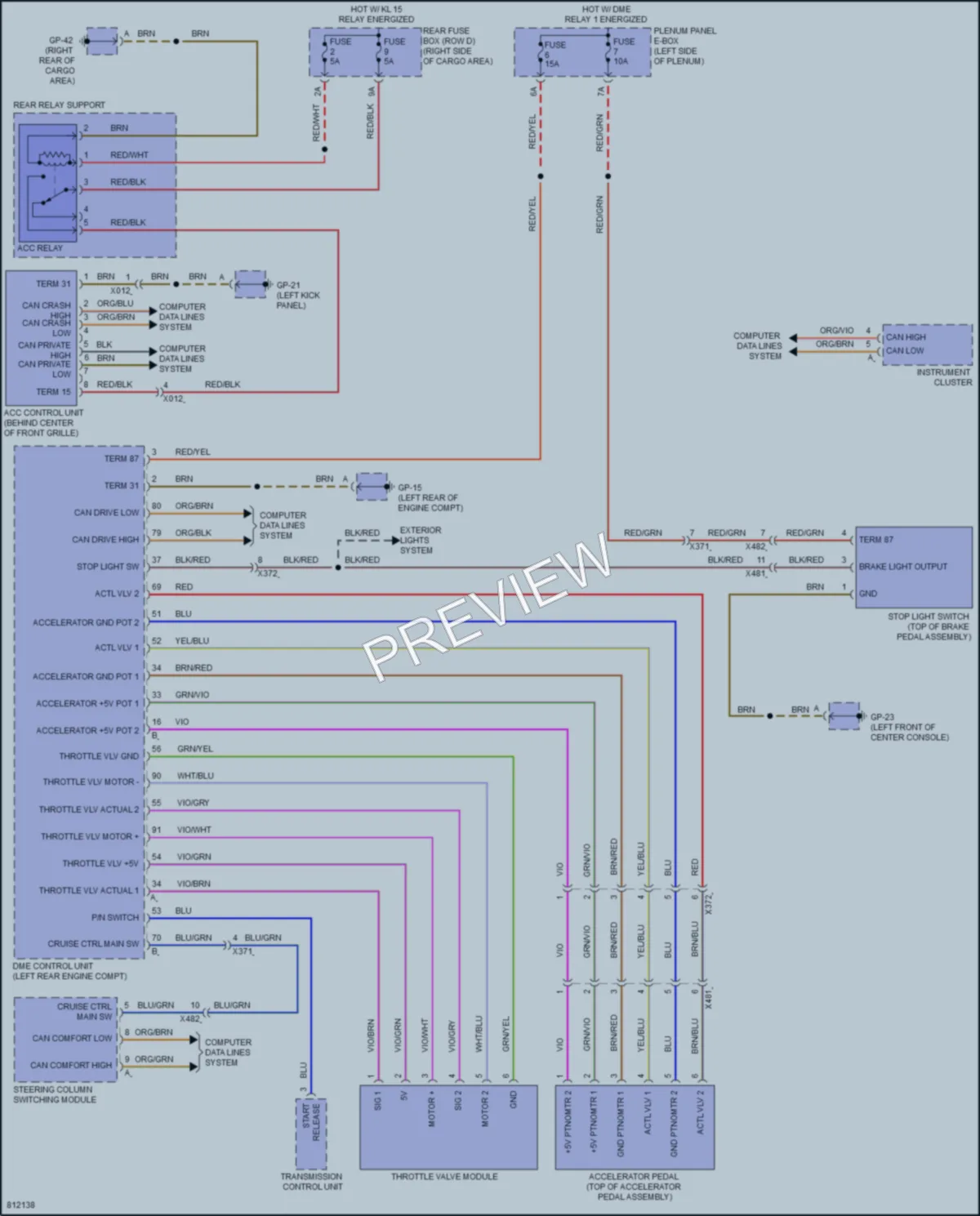 2022 Porsche Macan Cruise Control wiring diagram preview