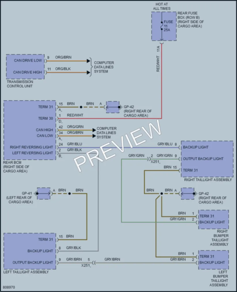 2022 Porsche Macan Exterior Lights wiring diagram preview