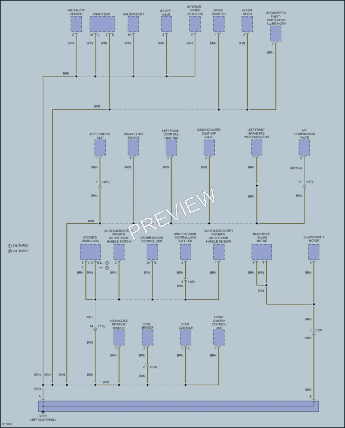 2022 Porsche Macan Ground Distribution wiring diagram preview