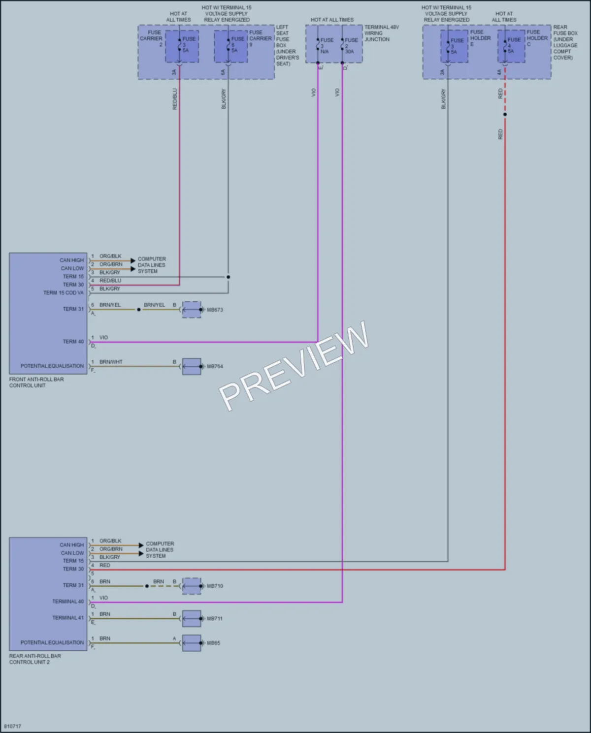 2022 Porsche Panamera Electronic Suspension wiring diagram preview