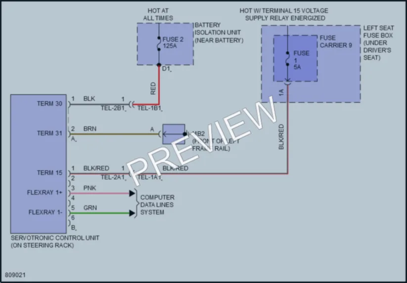 2022 Porsche PanameraHybrid Electronic Power Steering wiring diagram preview