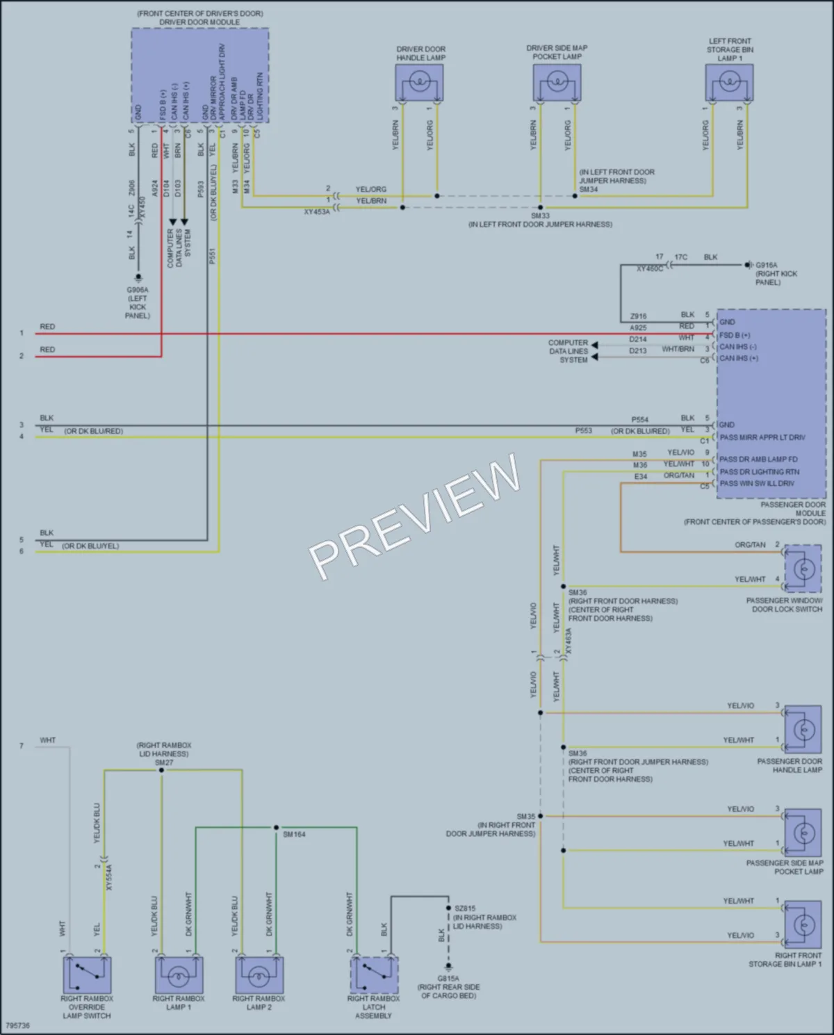2022 Ram 1500 Interior Lights wiring diagram preview